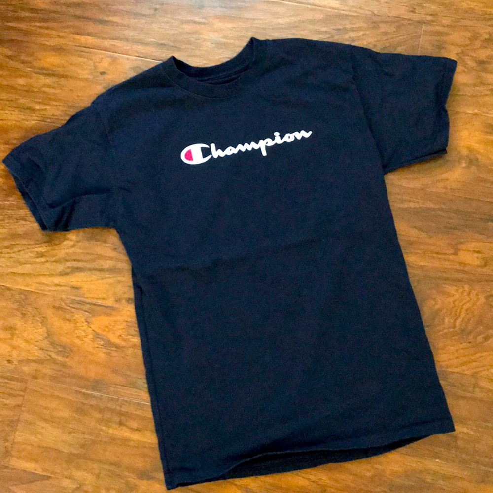 Boys Navy Blue Champion Tee - Picture 1 of 1
